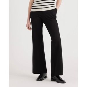 Quince Black Ultra-Stretch Ponte Trouser Pant NWT size 10